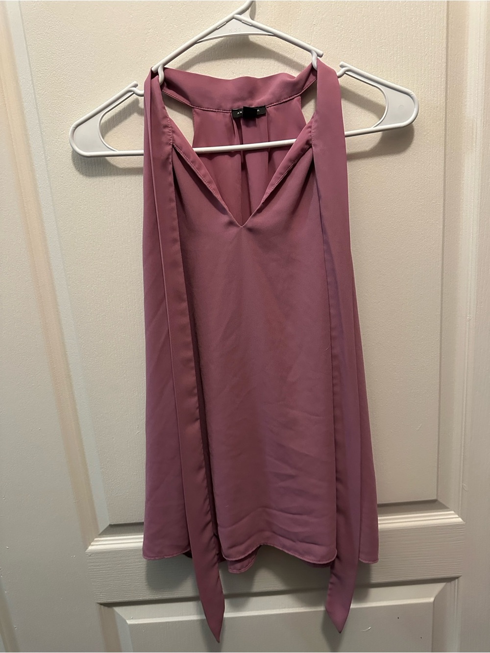 Ann Taylor Mauve Halter Neck Sleeveless Blouse